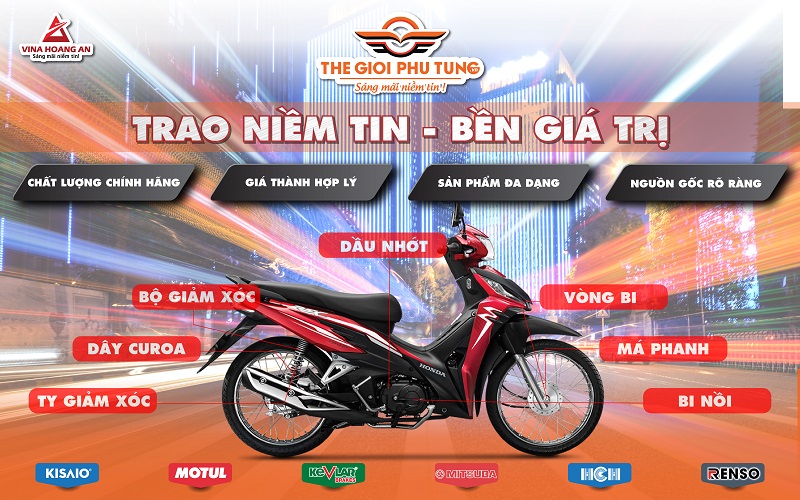 5 Cửa hàng phụ tùng xe máy giá tốt nhất tại Hà Nội